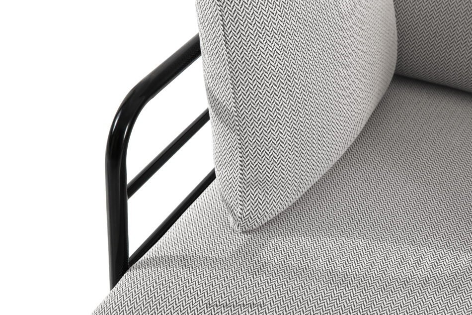 RAMBE Loftowa sofa ogrodowa 3 na metalowych nogach antracytowy/ciemny szary/biały antracytowy/ciemny szary/biały - zdjęcie 6