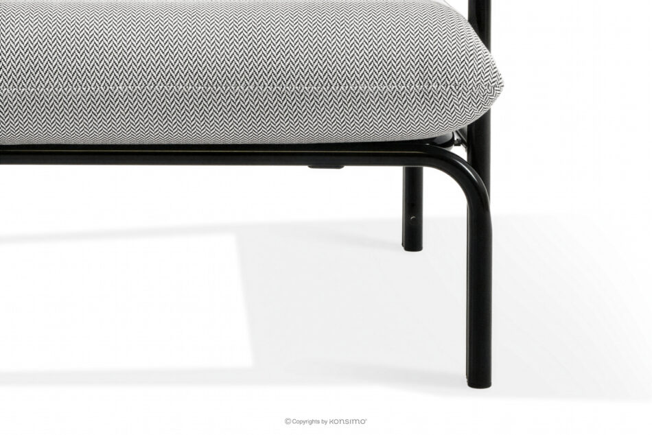 RAMBE Loftowa sofa ogrodowa 3 na metalowych nogach antracytowy/ciemny szary/biały antracytowy/ciemny szary/biały - zdjęcie 9