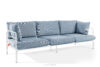 RAMBE Loftowa sofa ogrodowa 3 na metalowych nogach biały/morski/biały biały/morski/biały - zdjęcie 3