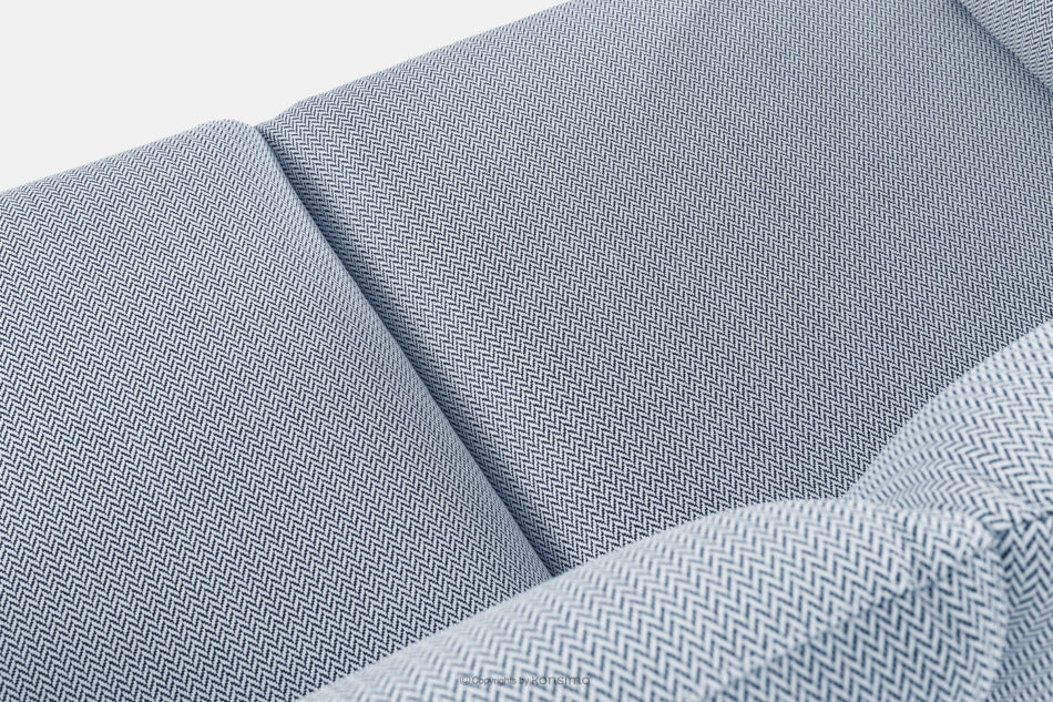 RAMBE Loftowa sofa ogrodowa 3 na metalowych nogach biały/morski/biały biały/morski/biały - zdjęcie 5