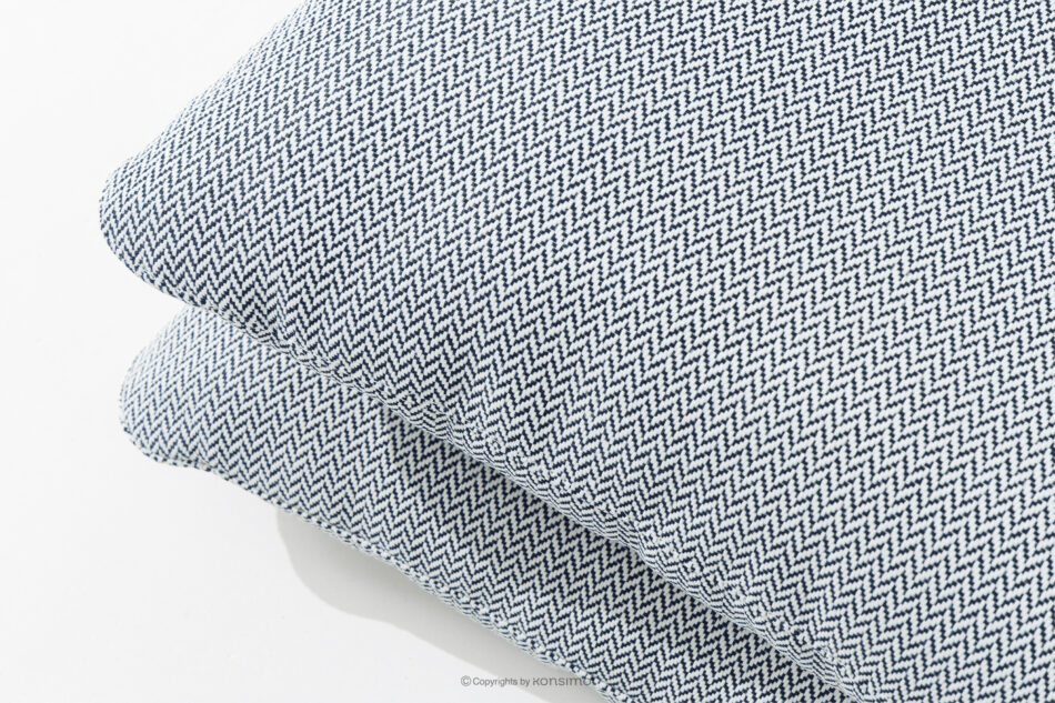 RAMBE Loftowa sofa ogrodowa 3 na metalowych nogach biały/morski/biały biały/morski/biały - zdjęcie 7