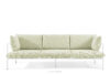 RAMBE Loftowa sofa ogrodowa 3 na metalowych nogach biały/jasny zielony/biały biały/jasny zielony/biały - zdjęcie 1