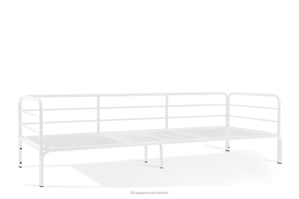 RAMBE Loftowa sofa ogrodowa 3 na metalowych nogach biały/jasny zielony/biały biały/jasny zielony/biały - zdjęcie 4