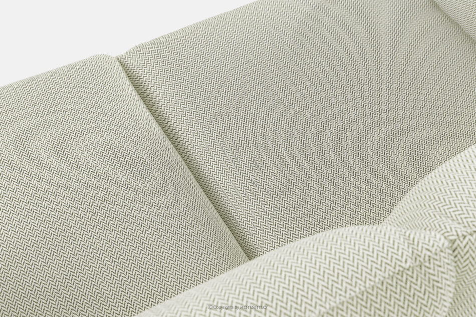 RAMBE Loftowa sofa ogrodowa 3 na metalowych nogach biały/jasny zielony/biały biały/jasny zielony/biały - zdjęcie 5