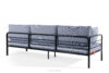 RAMBE Loftowa sofa ogrodowa 3 na metalowych nogach antracytowy/granatowy/biały antracytowy/granatowy/biały - zdjęcie 4