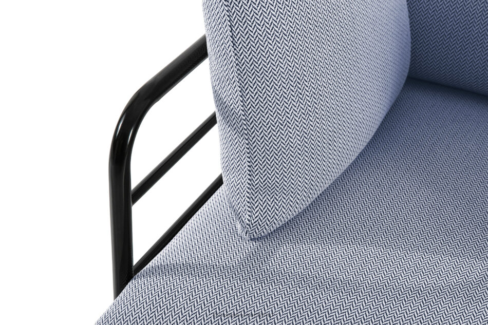 RAMBE Loftowa sofa ogrodowa 3 na metalowych nogach antracytowy/granatowy/biały antracytowy/granatowy/biały - zdjęcie 6