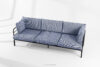 RAMBE Loftowa sofa ogrodowa 3 na metalowych nogach antracytowy/granatowy/biały antracytowy/granatowy/biały - zdjęcie 2