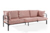 RAMBE Loftowa sofa ogrodowa 3 na metalowych nogach antracytowy/czerwony/biały antracytowy/czerwony/biały - zdjęcie 3