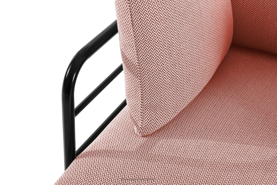 RAMBE Loftowa sofa ogrodowa 3 na metalowych nogach antracytowy/czerwony/biały antracytowy/czerwony/biały - zdjęcie 6