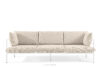 RAMBE Loftowa sofa ogrodowa 3 na metalowych nogach biały/beżowy/biały biały/beżowy/biały - zdjęcie 1