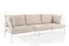 RAMBE Loftowa sofa ogrodowa 3 na metalowych nogach biały/beżowy/biały biały/beżowy/biały - zdjęcie 3