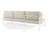 RAMBE Loftowa sofa ogrodowa 3 na metalowych nogach biały/beżowy/biały biały/beżowy/biały - zdjęcie 4