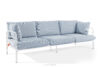 RAMBE Loftowa sofa ogrodowa 3 na metalowych nogach biały/błękitny/biały biały/błękitny/biały - zdjęcie 3