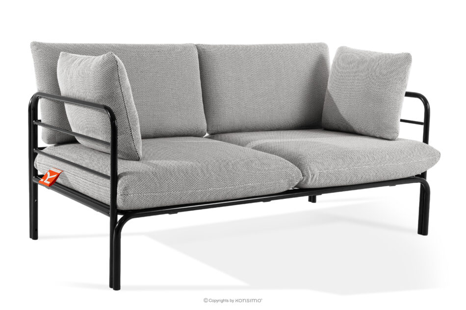 RAMBE Zestaw mebli ogrodowych 2x fotel, sofa dwuosobowa, stolik antracytowy/ciemny szary/biały antracytowy/ciemny szary/biały - zdjęcie 3