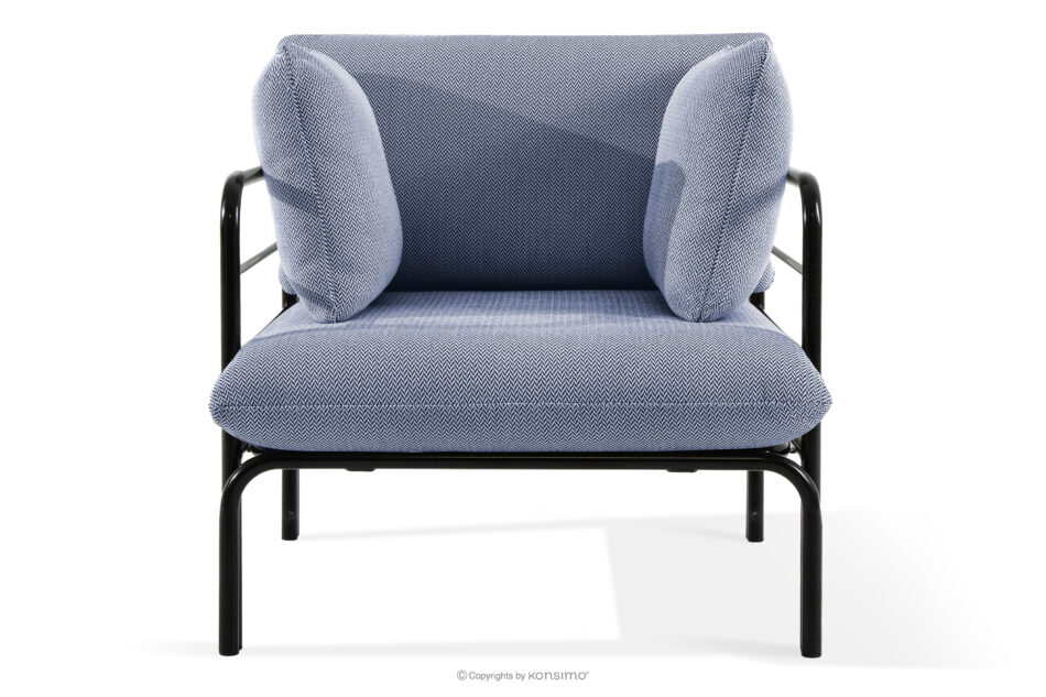 RAMBE Zestaw mebli ogrodowych 2x fotel, sofa dwuosobowa, stolik antracytowy/granatowy/biały antracytowy/granatowy/biały - zdjęcie 5