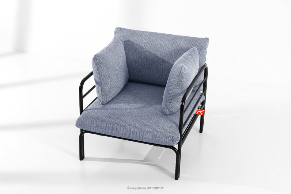 RAMBE Zestaw mebli ogrodowych 2x fotel, sofa dwuosobowa, stolik antracytowy/granatowy/biały antracytowy/granatowy/biały - zdjęcie 17