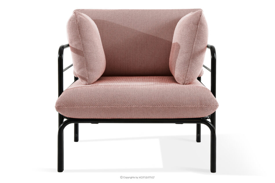 RAMBE Zestaw mebli ogrodowych 2x fotel, sofa dwuosobowa, stolik antracytowy/czerwony/biały antracytowy/czerwony/biały - zdjęcie 5