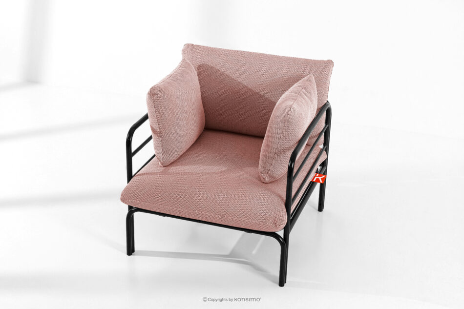 RAMBE Zestaw mebli ogrodowych 2x fotel, sofa dwuosobowa, stolik antracytowy/czerwony/biały antracytowy/czerwony/biały - zdjęcie 17