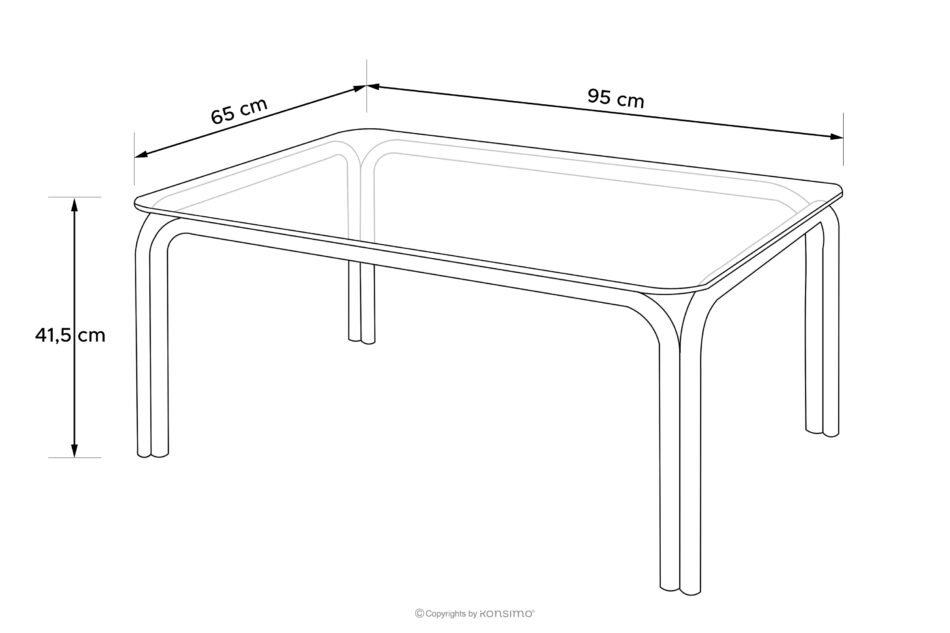 RAMBE Zestaw mebli ogrodowych 2x fotel, sofa dwuosobowa, stolik antracytowy/granatowy/biały antracytowy/granatowy/biały - zdjęcie 21