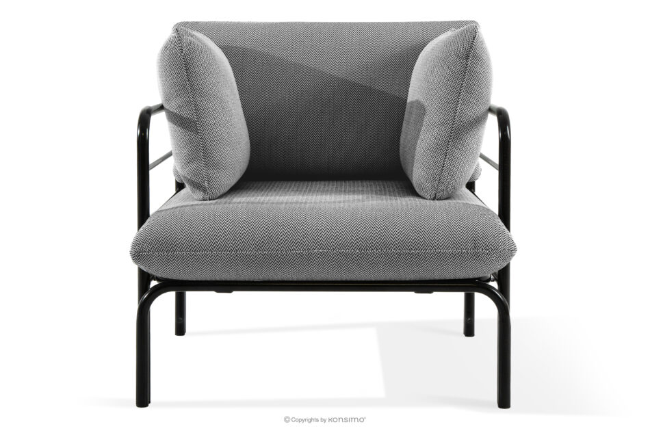 RAMBE Zestaw mebli ogrodowych 2x fotel, sofa trzyosobowa, stolik antracytowy/czarny/biały antracytowy/czarny/biały - zdjęcie 5