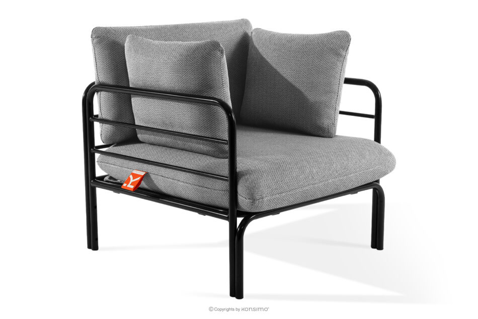 RAMBE Zestaw mebli ogrodowych 2x fotel, sofa trzyosobowa, stolik antracytowy/czarny/biały antracytowy/czarny/biały - zdjęcie 6