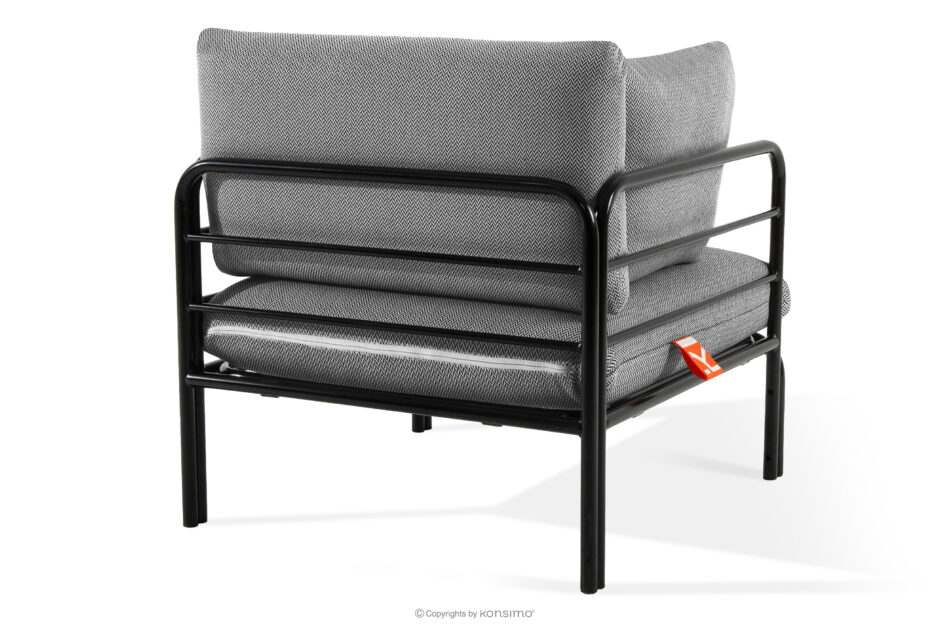 RAMBE Zestaw mebli ogrodowych 2x fotel, sofa trzyosobowa, stolik antracytowy/czarny/biały antracytowy/czarny/biały - zdjęcie 7