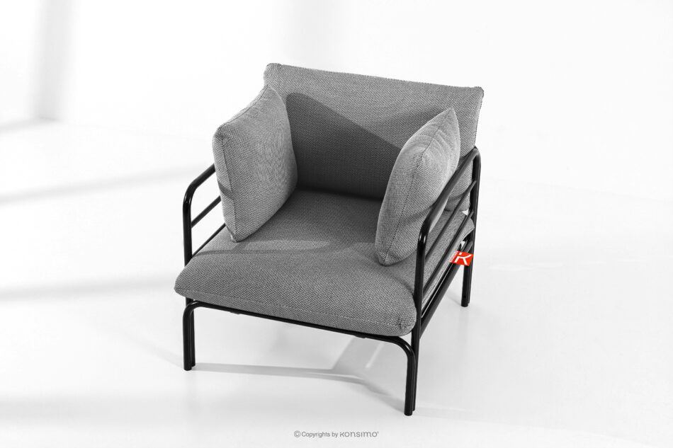 RAMBE Zestaw mebli ogrodowych 2x fotel, sofa trzyosobowa, stolik antracytowy/czarny/biały antracytowy/czarny/biały - zdjęcie 17