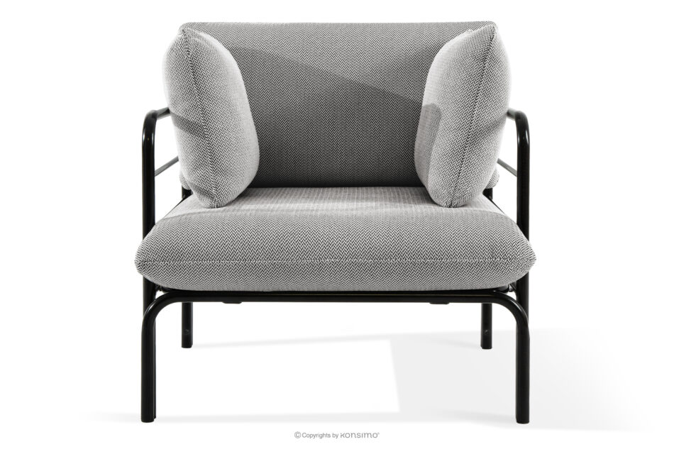 RAMBE Zestaw mebli ogrodowych 2x fotel, sofa trzyosobowa, stolik antracytowy/ciemny szary/biały antracytowy/ciemny szary/biały - zdjęcie 5