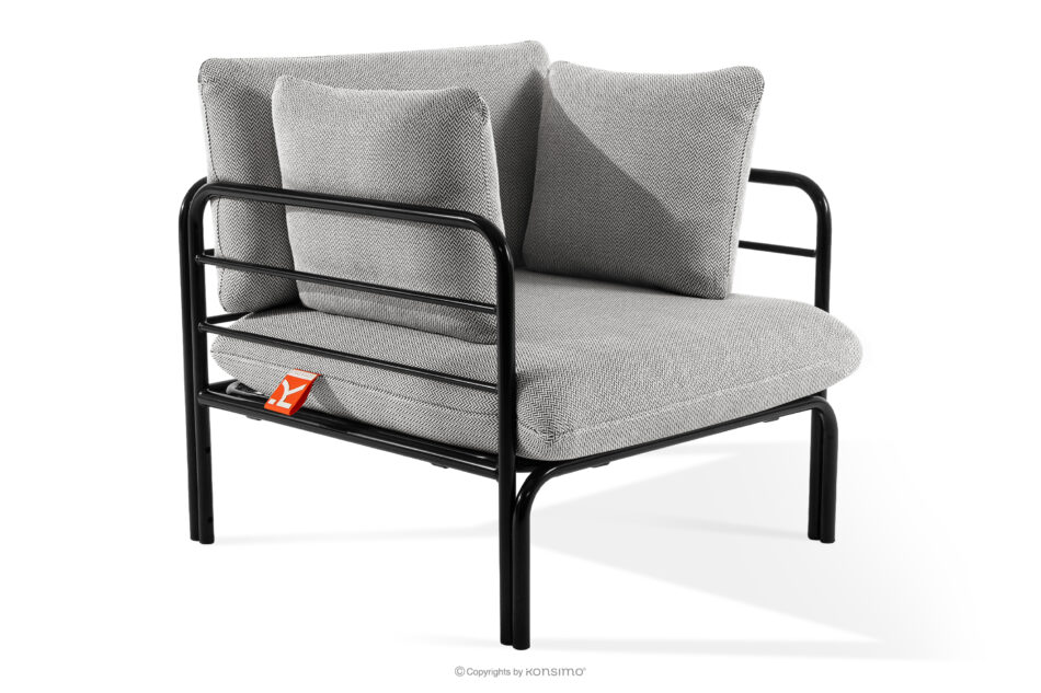 RAMBE Zestaw mebli ogrodowych 2x fotel, sofa trzyosobowa, stolik antracytowy/ciemny szary/biały antracytowy/ciemny szary/biały - zdjęcie 6