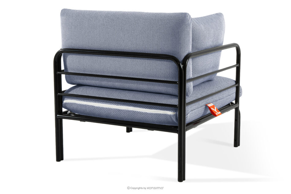 RAMBE Zestaw mebli ogrodowych 2x fotel, sofa trzyosobowa, stolik antracytowy/granatowy/biały antracytowy/granatowy/biały - zdjęcie 7