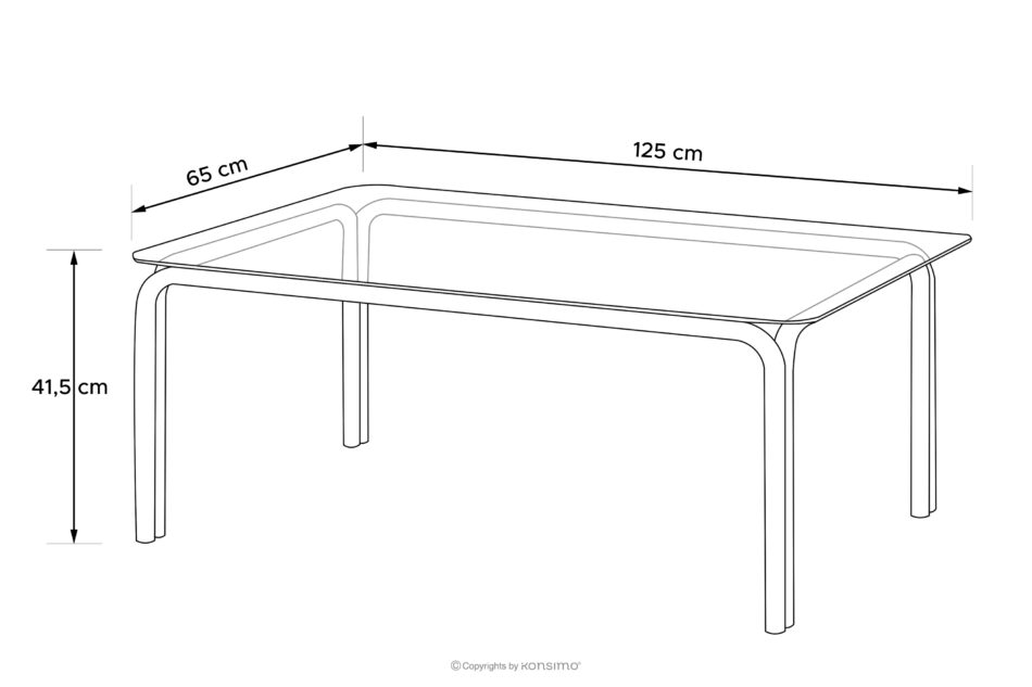 RAMBE Zestaw mebli ogrodowych 2x fotel, sofa trzyosobowa, stolik antracytowy/ciemny szary/biały antracytowy/ciemny szary/biały - zdjęcie 21