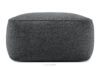 Miękka pufa w tkaninie plecionej antracytowy