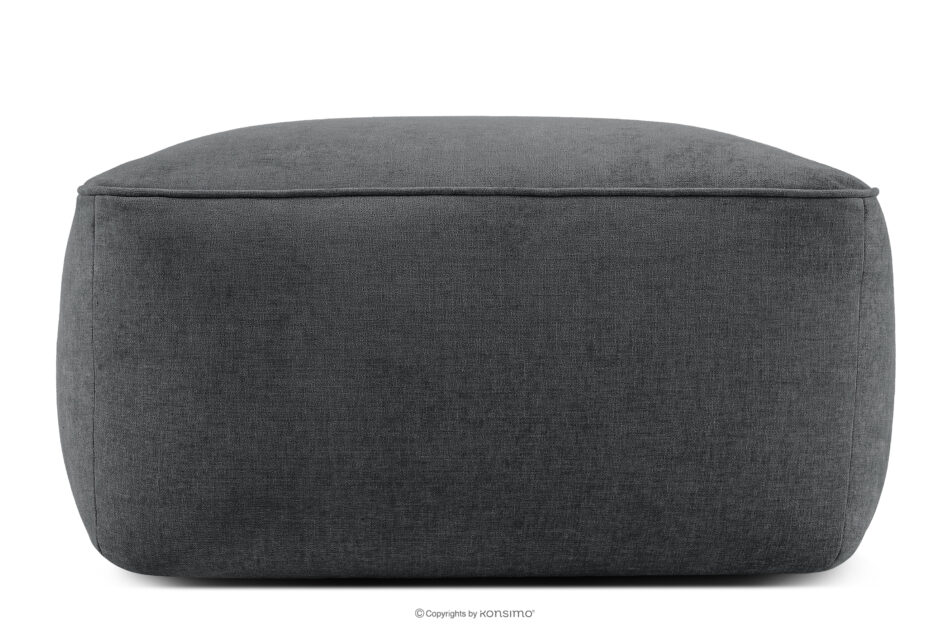 FUBBO Miękka pufa w tkaninie plecionej antracytowy antracytowy - zdjęcie 0