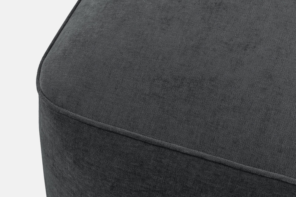 FUBBO Miękka pufa w tkaninie plecionej antracytowy antracytowy - zdjęcie 3
