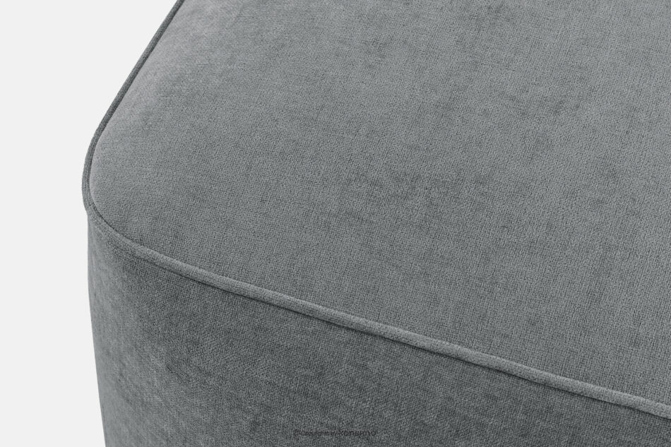 FUBBO Miękka pufa w tkaninie plecionej szary szary - zdjęcie 3