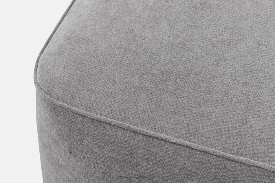 FUBBO Miękka pufa w tkaninie plecionej jasny szary jasny szary - zdjęcie 3