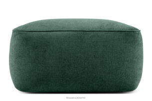 FUBBO, https://konsimo.pl/kolekcja/fubbo/ Miękka pufa w tkaninie plecionej ciemny zielony ciemny zielony - zdjęcie