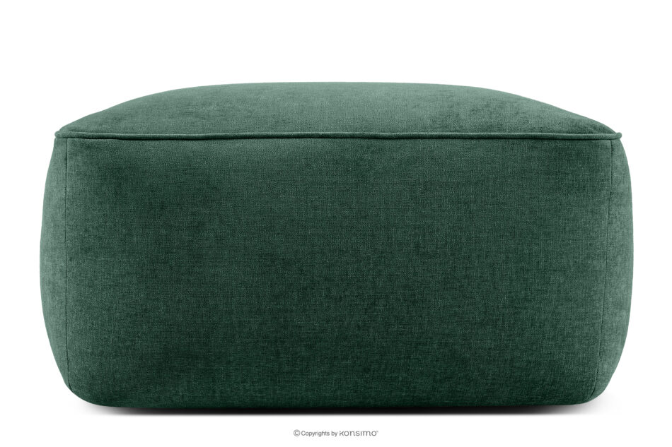 FUBBO Miękka pufa w tkaninie plecionej ciemny zielony ciemny zielony - zdjęcie 0