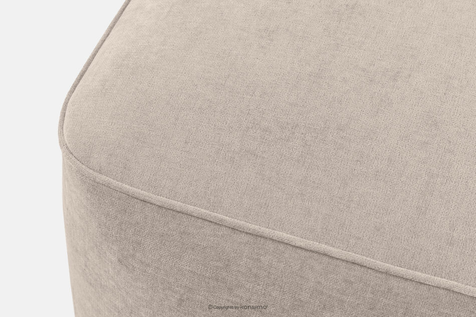 FUBBO Miękka pufa w tkaninie plecionej kremowy kremowy - zdjęcie 3