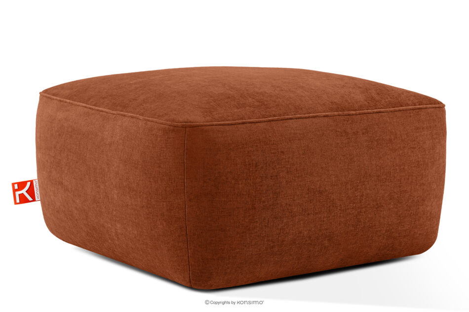 FUBBO Miękka pufa w tkaninie plecionej rudy rudy - zdjęcie 2