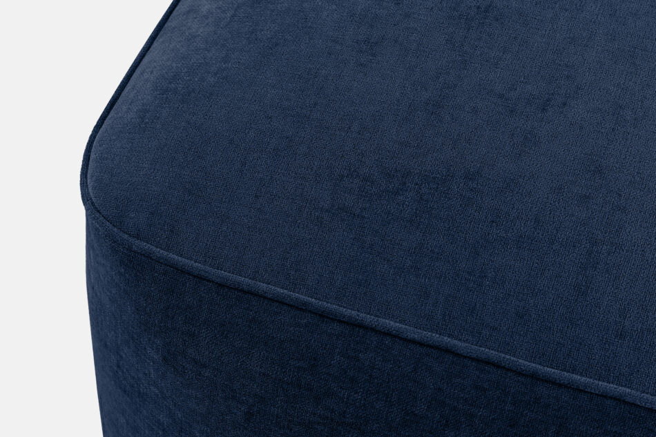 FUBBO Miękka pufa w tkaninie plecionej granatowy granatowy - zdjęcie 3