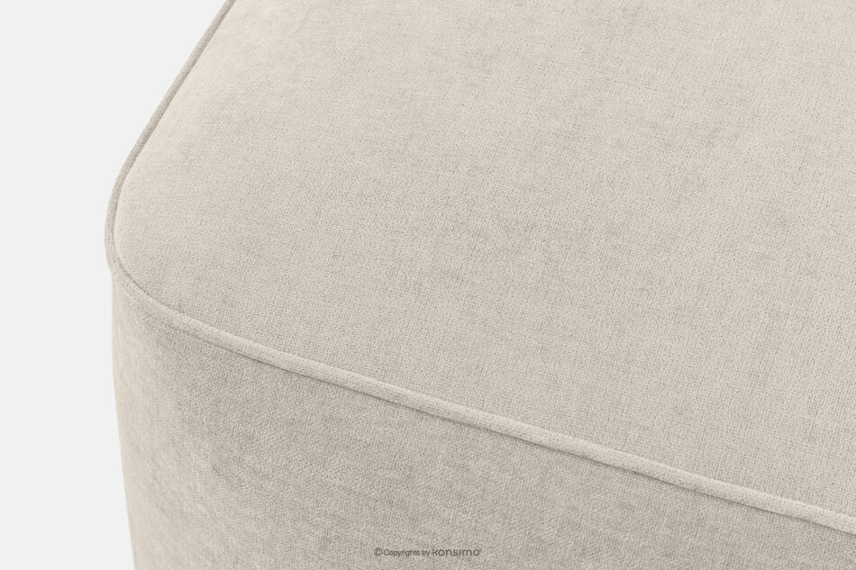 FUBBO Miękka pufa w tkaninie plecionej ecru ecru - zdjęcie 3