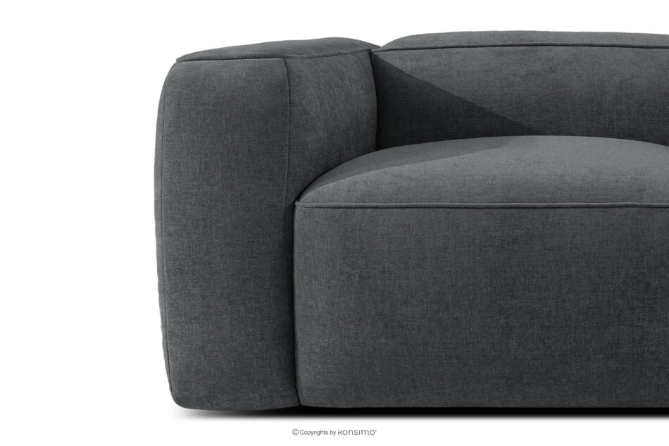 FUBBO Miękki fotel w tkaninie plecionej antracytowy antracytowy - zdjęcie 5