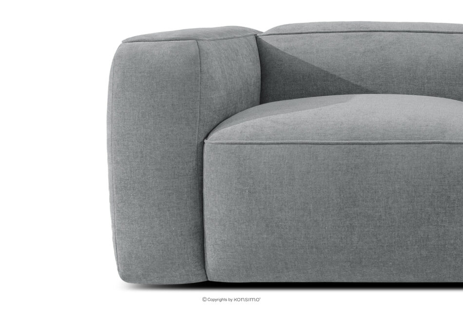 FUBBO Miękki fotel w tkaninie plecionej szary szary - zdjęcie 5