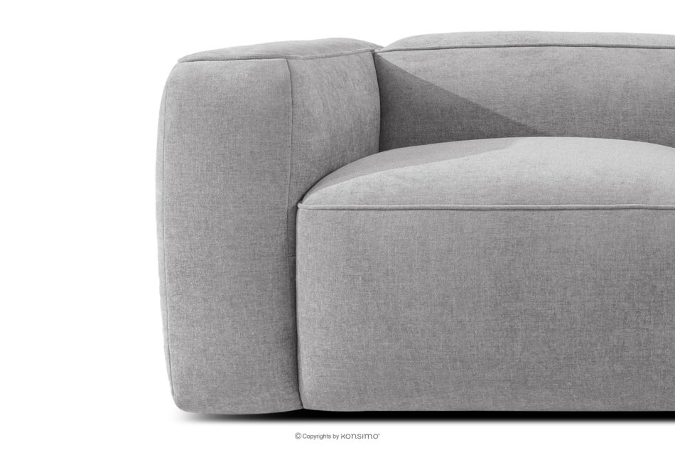 FUBBO Miękki fotel w tkaninie plecionej jasny szary jasny szary - zdjęcie 5