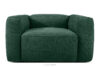 Miękki fotel w tkaninie plecionej ciemny zielony