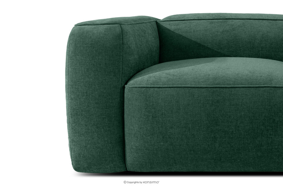 FUBBO Miękki fotel w tkaninie plecionej ciemny zielony ciemny zielony - zdjęcie 5