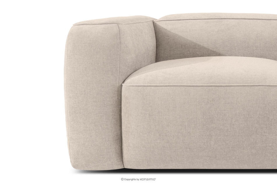 FUBBO Miękki fotel w tkaninie plecionej kremowy kremowy - zdjęcie 5