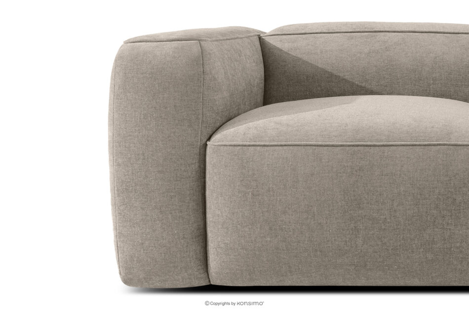 FUBBO Miękki fotel w tkaninie plecionej beżowy beżowy - zdjęcie 5