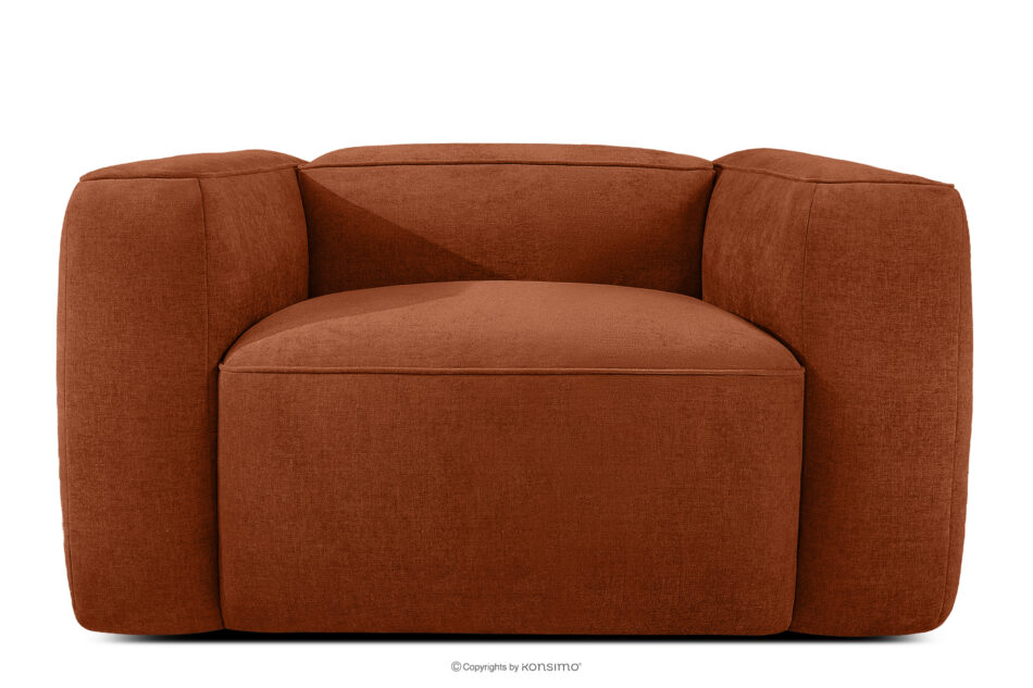 FUBBO Miękki fotel w tkaninie plecionej rudy rudy - zdjęcie 0